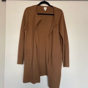 J.Crew long cardigan/shacket, tan, size S
